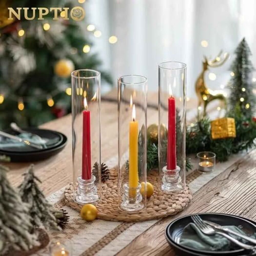 Set of 2 Fluted Candle Holders NEW